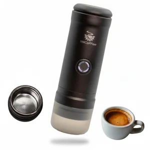 Portable Espresso Maker Self-Heating USB-C 20 Bar Travel Coffee Machine Grey