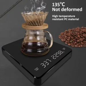 Digital Coffee Scale With Timer Led Screen Espresso Usb 3kg High Precision